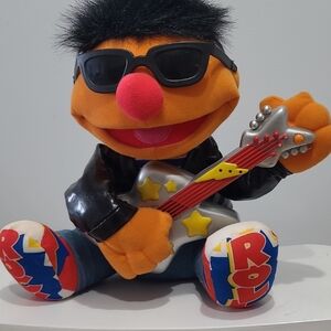 Sesame Street Ernie Rock Star Plush Singing Guitar 12” Toy